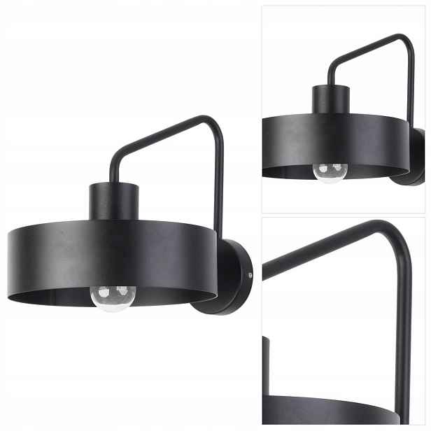 Černé nástěnné svítidlo Jumbo, moderní výložník nad psací stůl Sigma Lighting