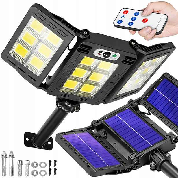 Solární Lampa Snímač Pohybu Soumraku 360 Led