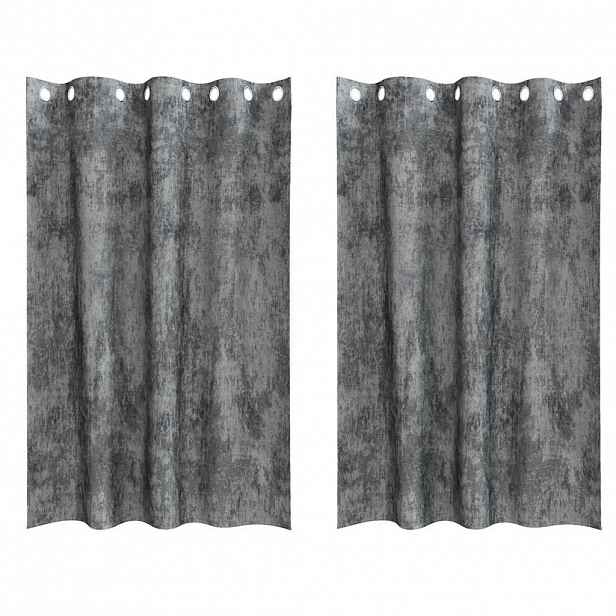 vidaXL Sametové závěsy 2 ks Šedá 175 x 140 cm samet