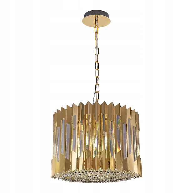 Zlatý křišťálový lustr Milagro Ritz ML0393 7xE14 Regulovatelný Glamour