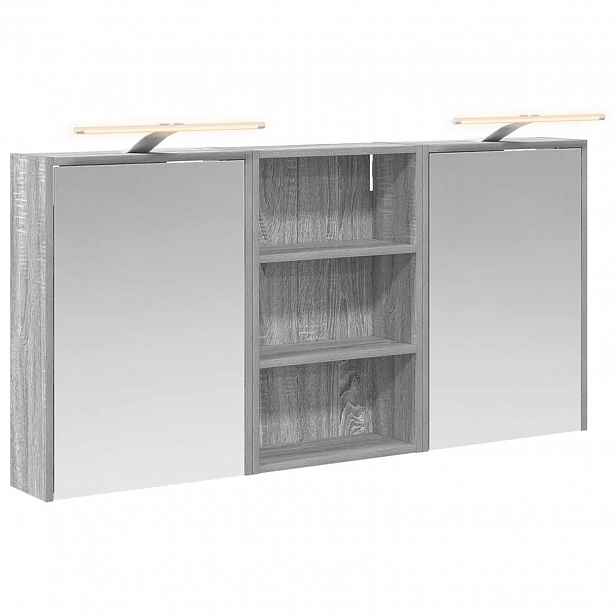 vidaXL Sada koupelnových skříněk 3 ks 126 x 16 x 62,5 cm