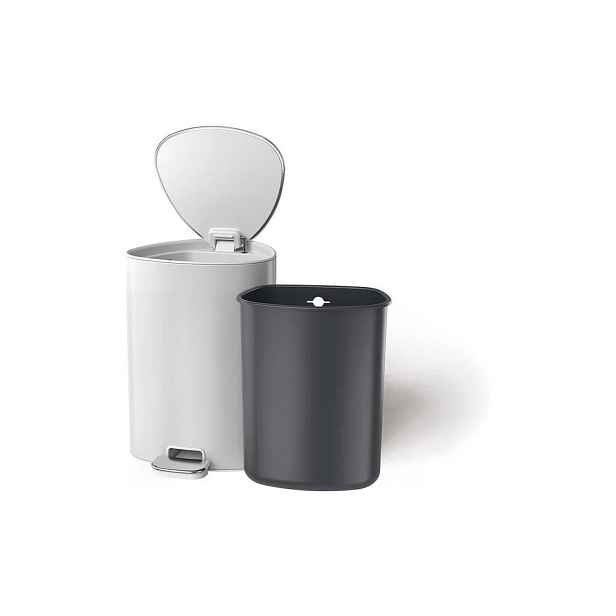 Leskle bílý nášlapný odpadkový koš z nerezové oceli 5 l EasyStore Luxe – Joseph Joseph