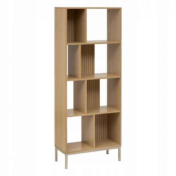 Regál Na Knihy Otevřený Béžový Mdf Tasso 63 X 29,8 X 159 CM do obývacího pokoje