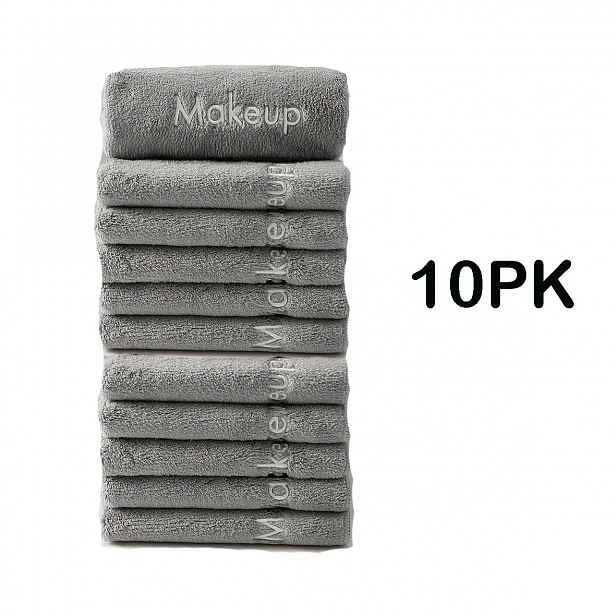 TEMU Ručník na odstranění make-upu - Super měkký mikrovláknový korálový fleec, 11,9x11,9 palce, jemný a pratelný pro obličej a tělo, opakovaně