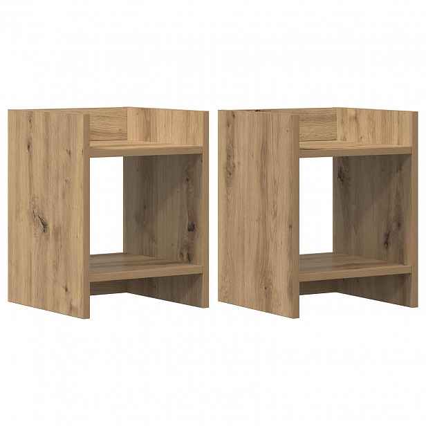 vidaXL Stojan na rostliny 2 ks Dub artisan 30 x 30 x 40 cm