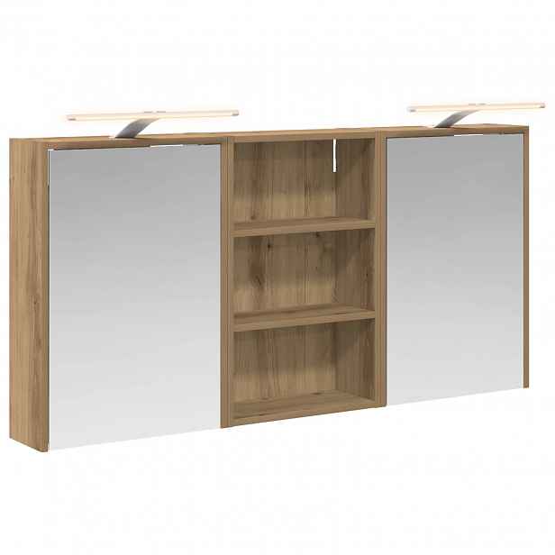 vidaXL Sada koupelnových skříněk 3 ks 126 x 16 x 62,5 cm