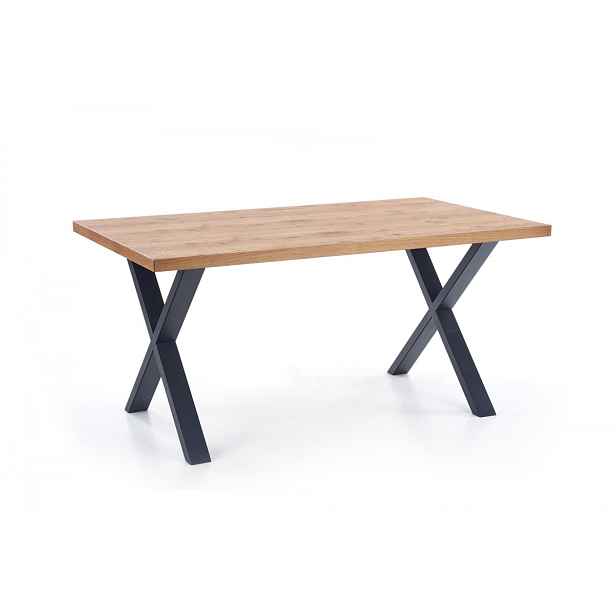 HALMAR Jídelní rozkládací stůl Xaver 160/250 cm dub jasný/černý