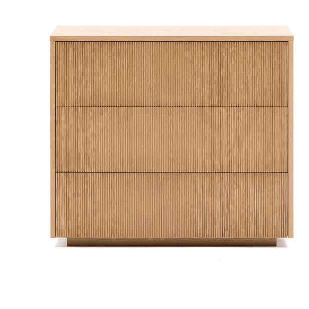 Komoda v dekoru dubu v přírodní barvě 90x79x50 cm Helvine – Kave Home