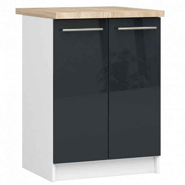 RAUMHIRSCH FURNITURE SKŘÍŇKA Bílá, lesklá grafitová 85/60/46