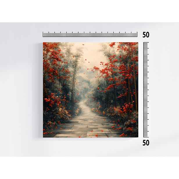 Obraz Na Plátně Canvas Krajina Park Strom Bambus Květiny Podzim 50x50