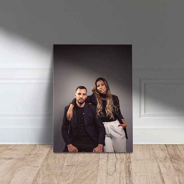 TEMU 2D plochý, 2D plochý, Vlastní 1ks bezrámový rodinný foto nástěnný obraz, Personalizovaná UV tisk smíšená , Dekorace do ložnice obývacího pokoje