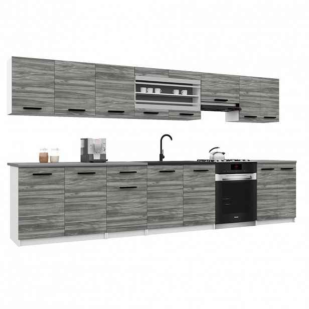B BELINI GROUP KUCHYŇSKÁ LINKA Italia 3 320 cm, s pracovními deskami, Šedá Glamour
