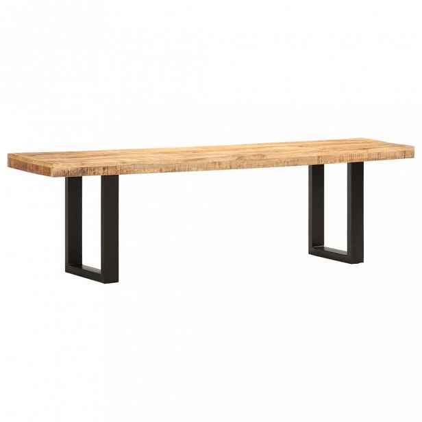 Lavice masivní dřevo / ocel 110 cm