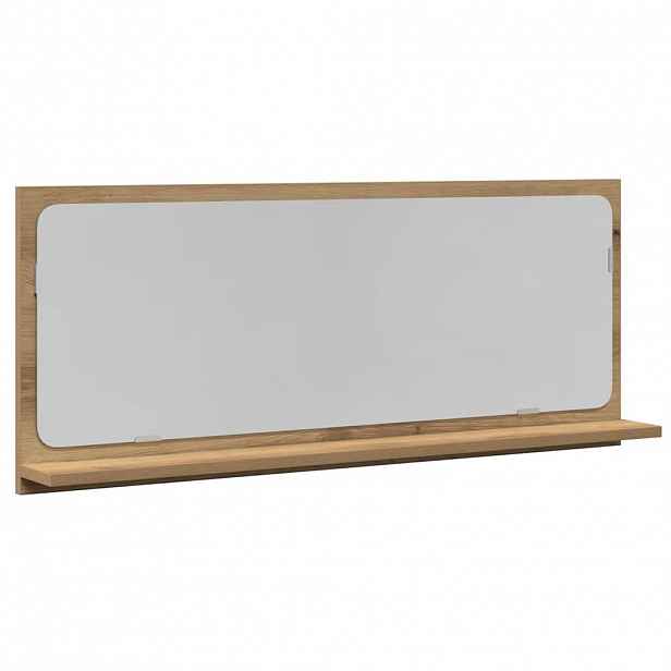 vidaXL Zrcadlová police dub artisan 90 x 10,5 x 37 cm Kompozitní dřevo