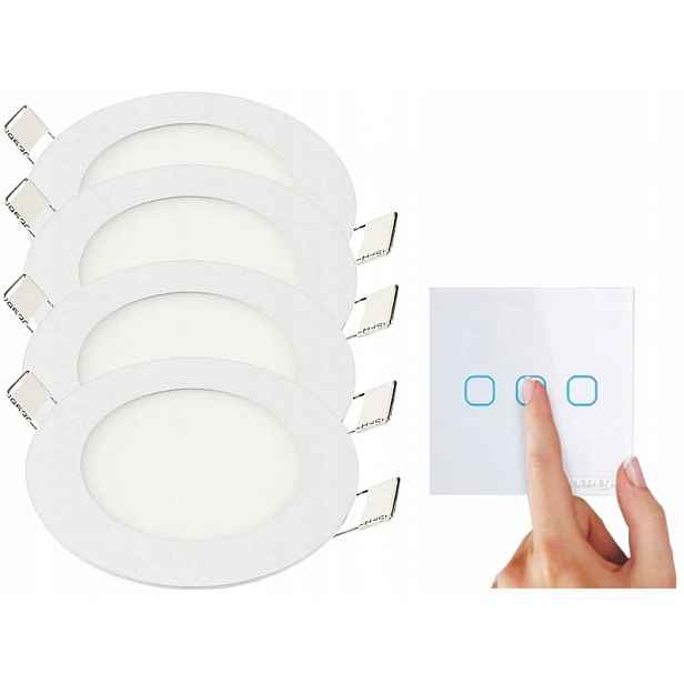 4x Halogenová svítidla na strop 3W Led vypínač