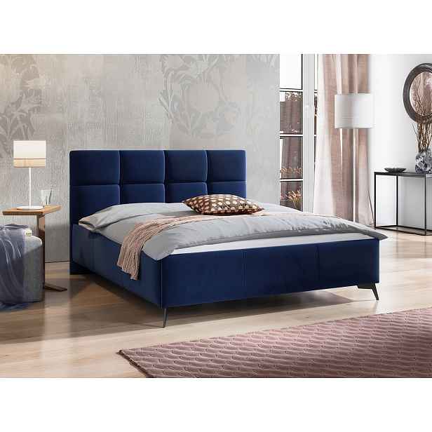 Kontinentální postel Sven 160x200, modrá Fresh HELCEL
