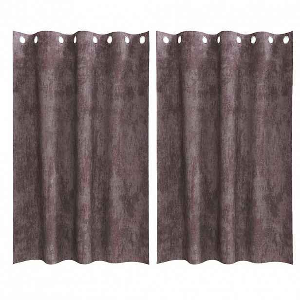 vidaXL Sametové závěsy 2 ks Hnědá 175 x 140 cm samet