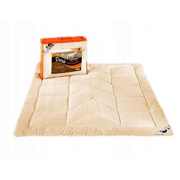 Vlněná přikrývka 200x220 Doris ekrii 2,20 kg mikrovlákno 100%