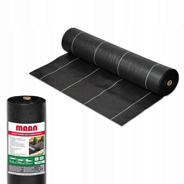 Agrotextilie mulčovací (proti plevelům) Maan černá 80 x 10000 cm 70 g/m²