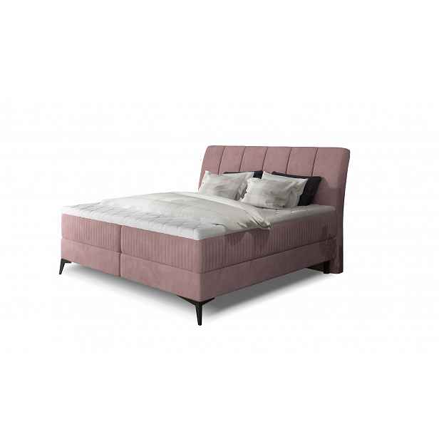 Boxspring PLANIFLORA 10 180x200, růžová látka