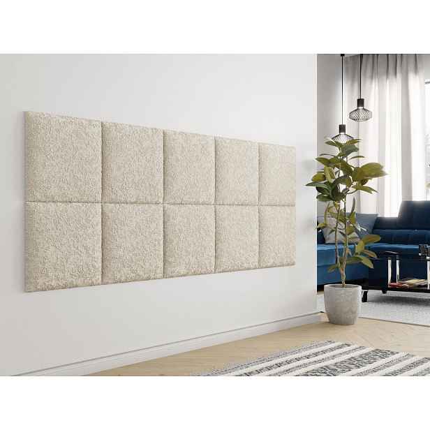 Čalouněný nástěnný panel 42x42 PAG - světlý béžový