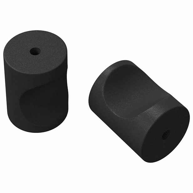 vidaXL Úchytky na skříň 2 ks Černá M4 x 12 mm Železo