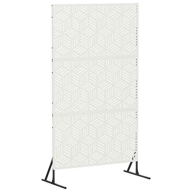 vidaXL Obrazovka pro soukromí 100 x 50 x 180 cm Ocel Bílá