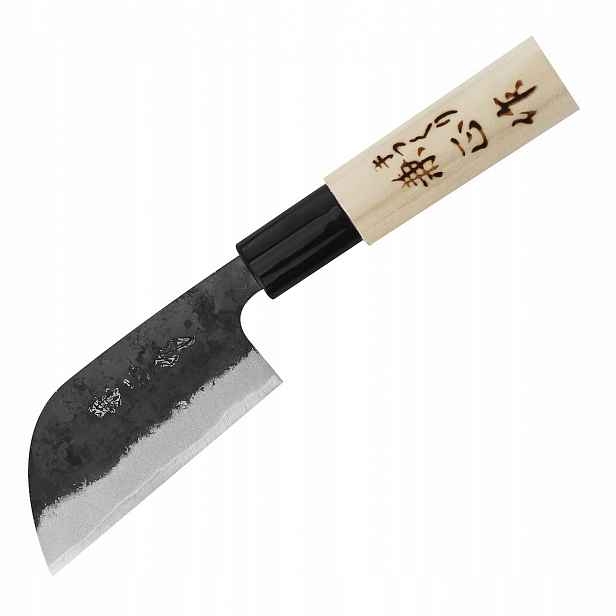 Kanetsune Shirogami#3 Kurouchi Japonský Nůž Káva-Muki 60-61HRC 8 cm