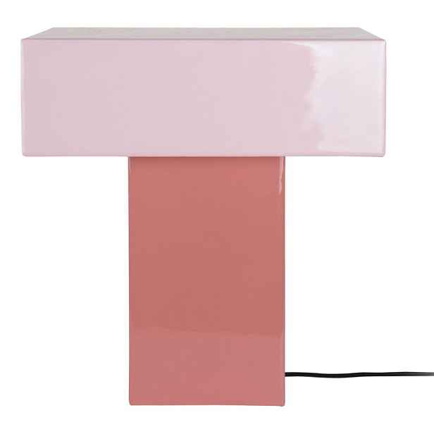 Růžová stolní lampa (výška 35 cm) Grato Recto – Leitmotiv
