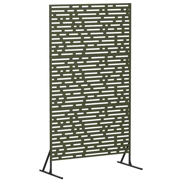 vidaXL Obrazovka pro soukromí 100 x 50 x 180 cm Ocel Olivově zelená