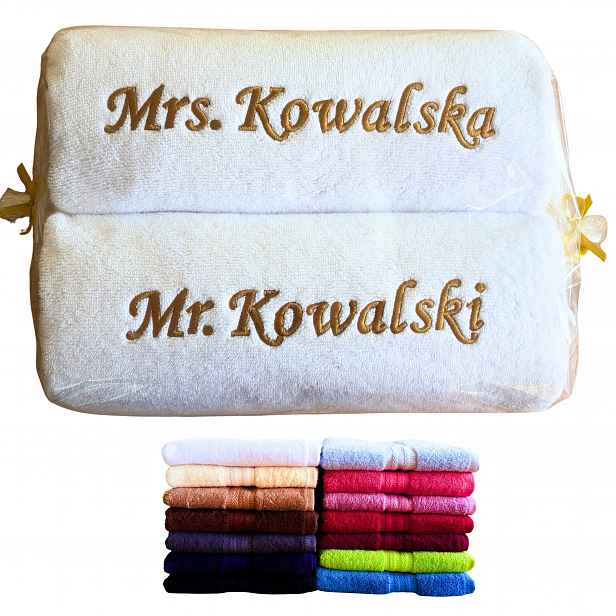 Ručníky Mr Mrs Dárek Na Svatba Pro Mladý Pár Praktický Od Svědkyně