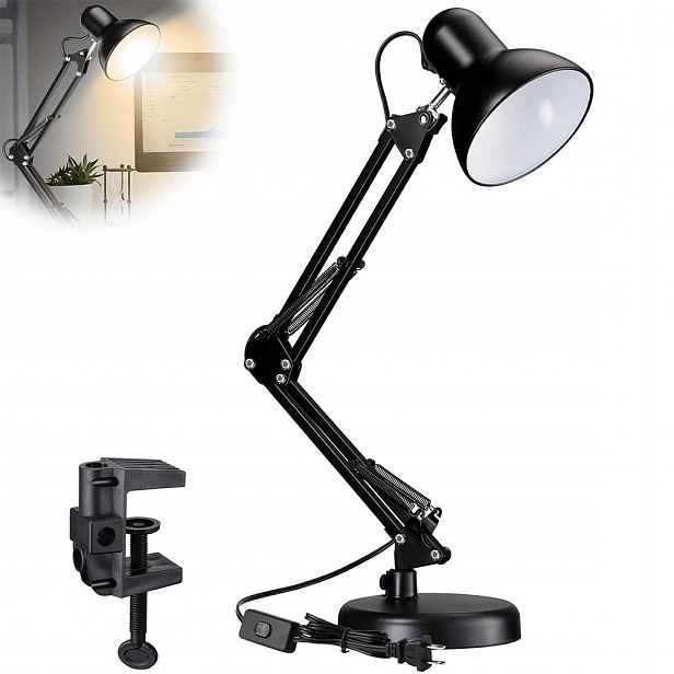 Led stolní lampa kreslicí školní noční nastavitelná na stůl s klipem