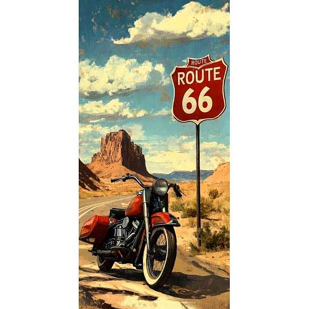 Motocyklový Ručník Kanion Route 66 Plážový Ručník Pro Motorkáře 75x150