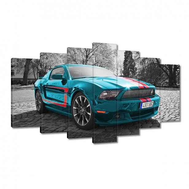 Obrazy 140x80 Tyrkysový Mustang Usa