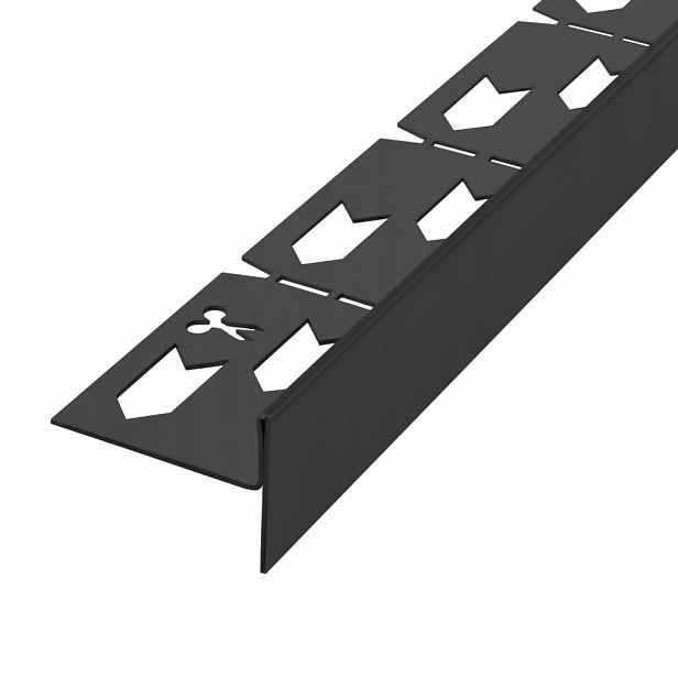 Spádová lišta pravá, 100cm černá (REA-K3209) /ka/