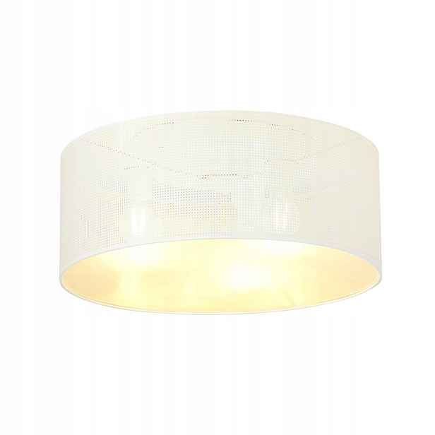 Závěsná lampa Aston 3 bílo-zlatá, 3xE27, stínidlo Ø50 cm