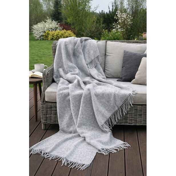 Merino Wool přírodní vlněná deka 100% vlna, přehoz na postel 160/200 cm