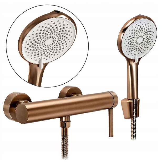 Sprchová baterie na omítku Rea Rivo Měď Kartáčovaná Funkce Bidet