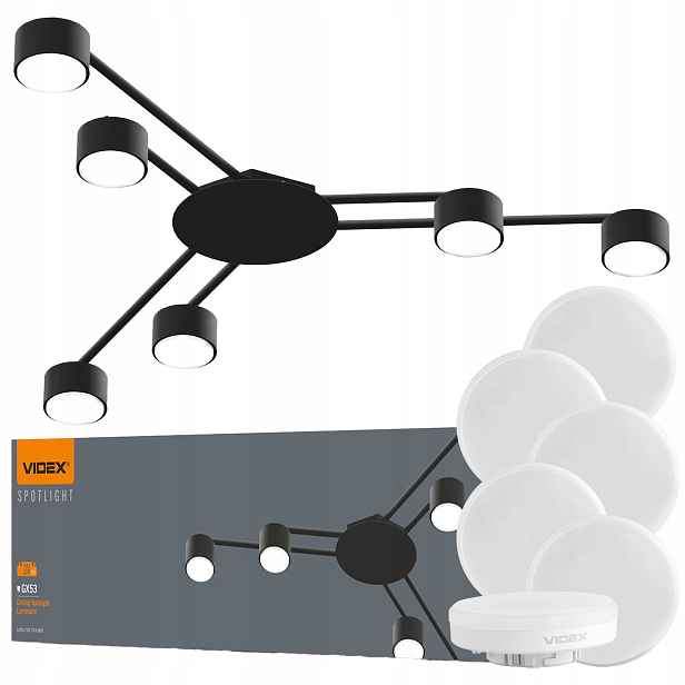 Stropní bodové svítidlo 6x GX53 Led žárovka GX53 8W 730lm 4000K 140°