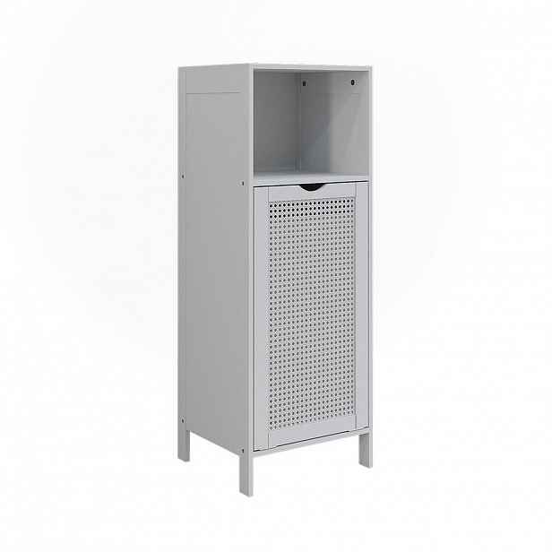 Vicco STŘEDNÍ SKŘÍŇKA Liora Bílá 36 x 98 cm s košem na prádlo