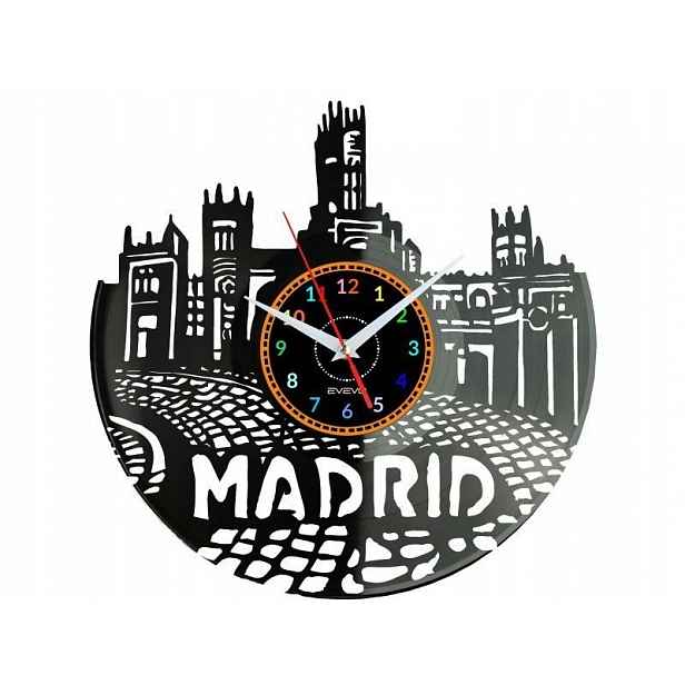 Madrid Dárek Originální dekorace do domu Hodiny z vinylové desky