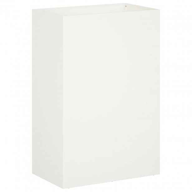 vidaXL Zahradní pěstebník Bílá 50 x 30 x 75 cm Studená válcovaná ocel
