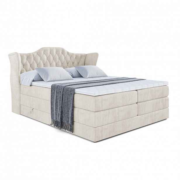 ALTDECOR POSTEL boxspring VILA KING – 200 x 200 – H3/H4 – krémová