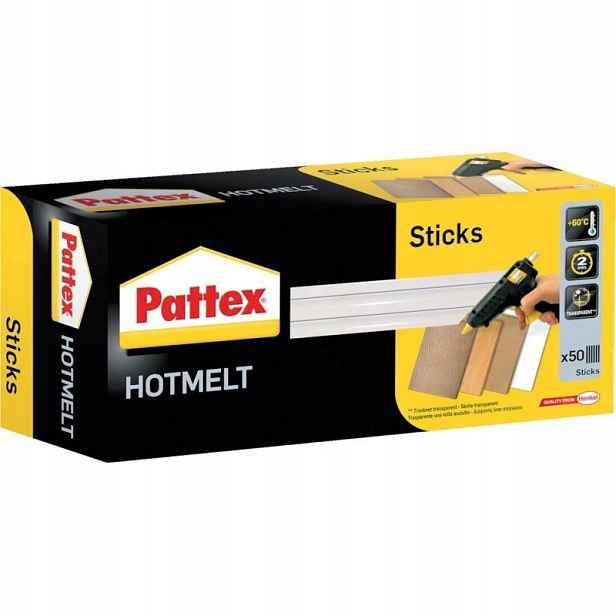 Lepicí vložky do horkovzdušné pistole 50 Lasek 1000g Pattex Hot Sticks