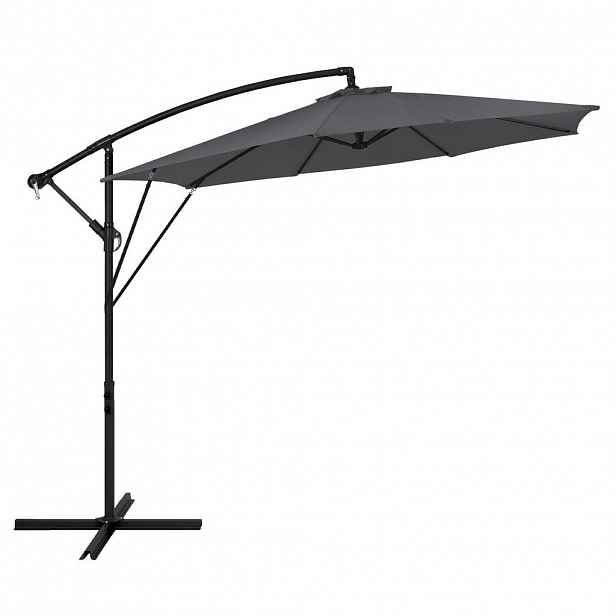 ML-DESIGN SLUNEČNÍK S SEMAFOREM Ø 300 cm v antracitové barvě z hliníku