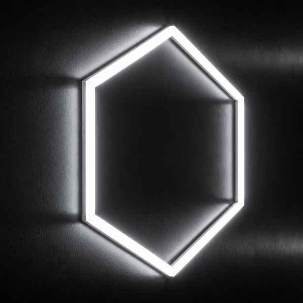Stropní Svítidlo 1 ks černý Hexagon 42W 6500K 92x79 Cm auto detailing