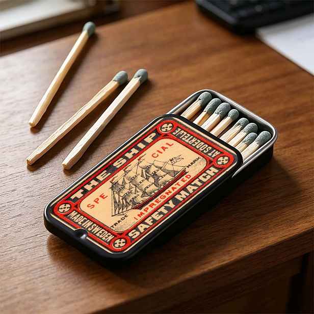 TEMU 1 ks Plachta na Velký - Retro Pattern Matchbox, Bez Svíčků - Retro Styl, Podporuje Ukládání Svíčků/Mincí/Malých Předmětů, Přenosná Odolná Proti