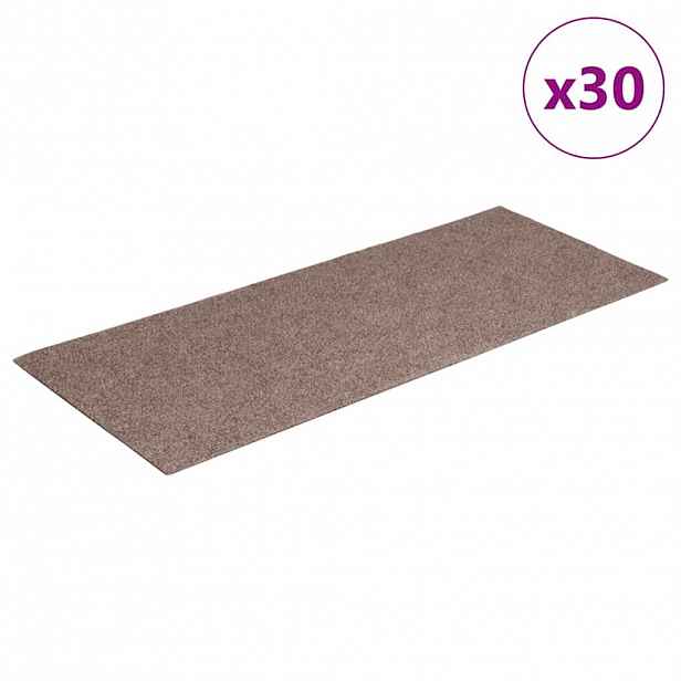 vidaXL Schodové rohože samolepicí 30 ks 60 x 25 cm světle hnědé obdélníkové