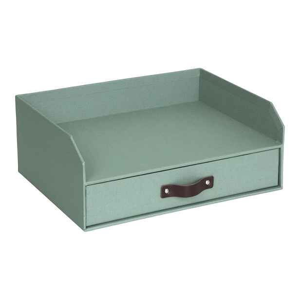 Zelený kartonový organizér zásuvkový/na dokumenty Walter Canvas Paper Laminate – Bigso