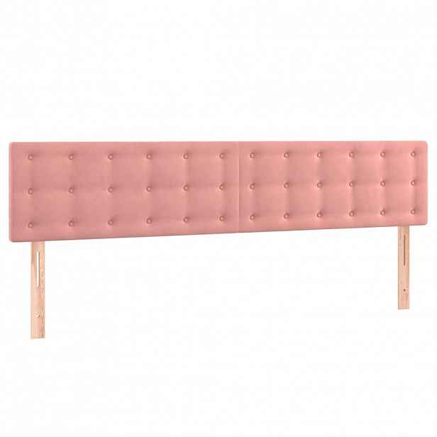 vidaXL Čela postele růžová 160x5x78/88 cm samet